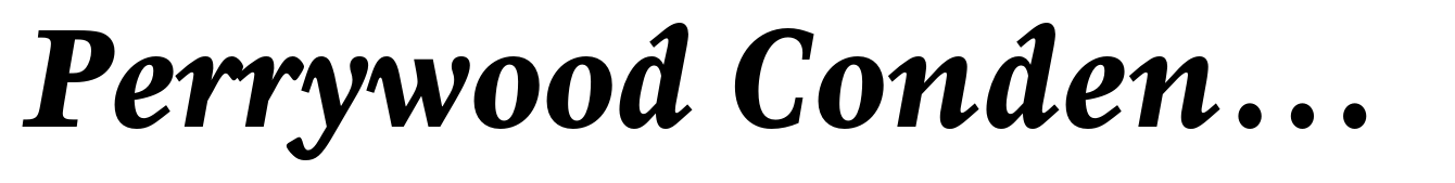 Perrywood Condensed Extra Bold Italic